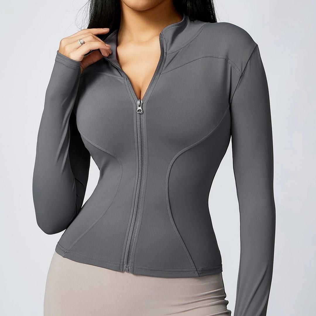 Grey Stand collar sport jacket