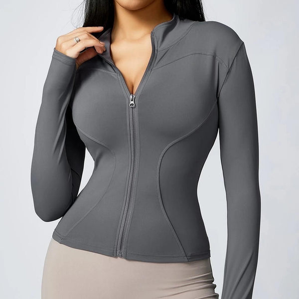Grey Stand collar sport jacket