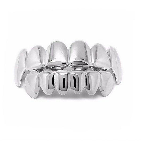 Silver vampire-design Grillz