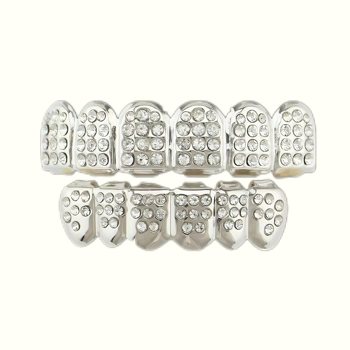Iced-Out Silver Grills