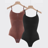 Brown seamless snatched bodysuit