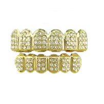 Iced-Out Gold-Plaited Grills