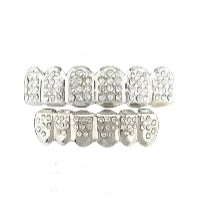 Iced-Out Silver Grills