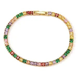 Square Multicolor Crystal Bracelet