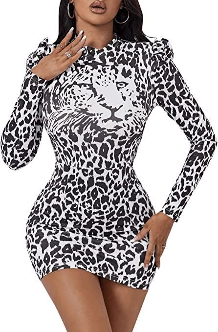 Fierce Feline Mini Dress