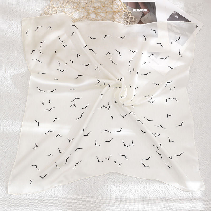 birds silk scarf