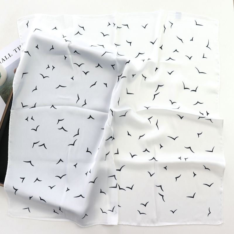 birds silk scarf