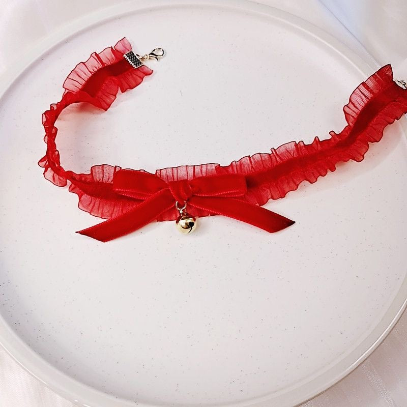 Red bell tie garter