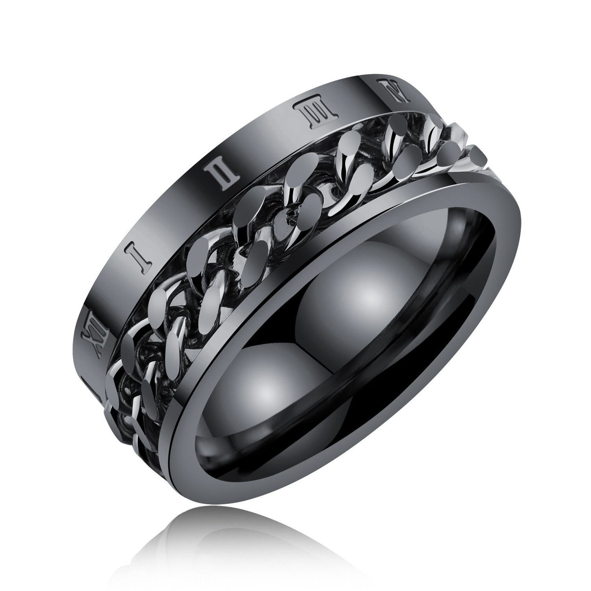 Black Chain Design Ring