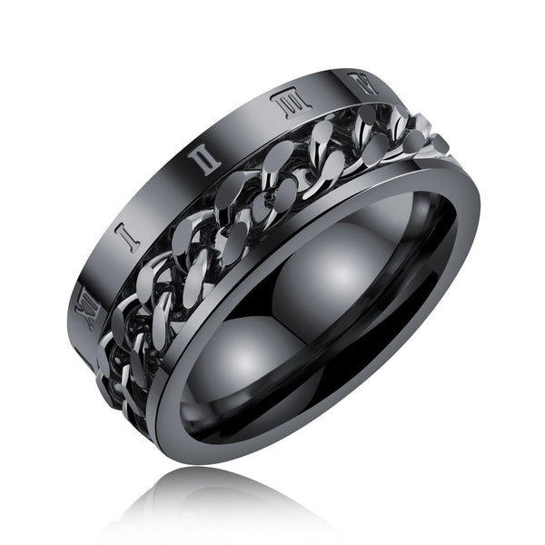 Black Chain Design Ring