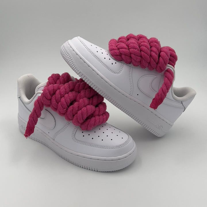 Nike AirForce with Pink Bold Lace