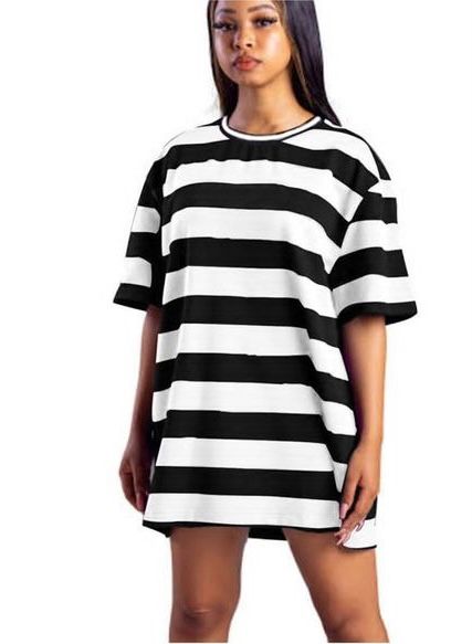 Monochrome White & Black Oversized T-Shirt