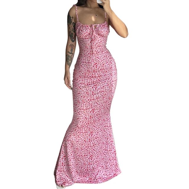 Pink Floral Bodycon Sundress