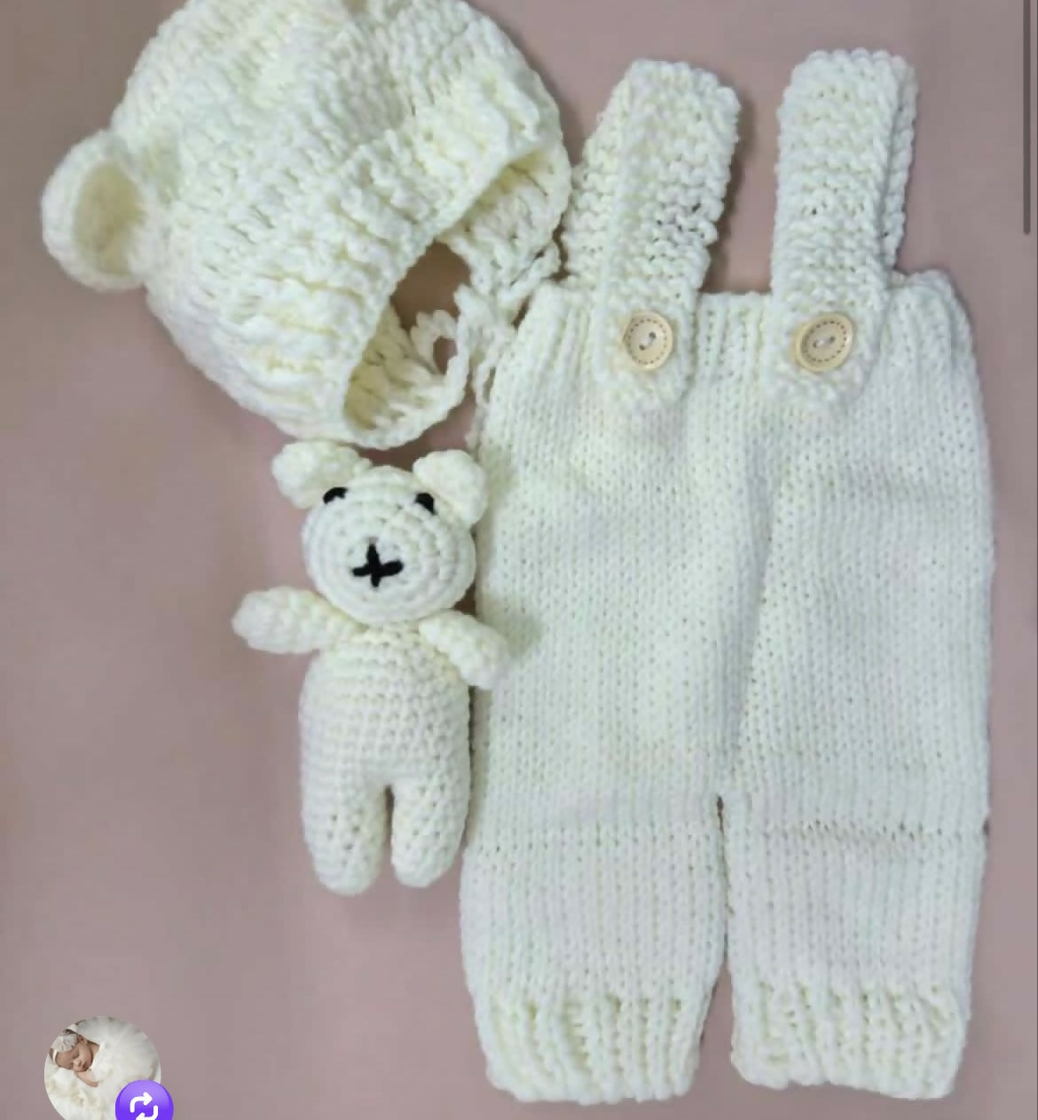 Knitted jumpsuit with Teddy