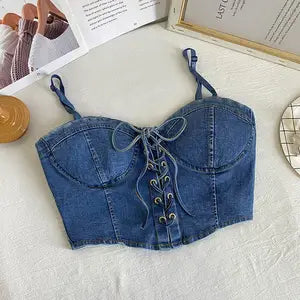 Blue Denim crop top