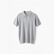 Belugga Textured Knit Polo — Light Grey