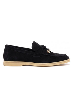 Belugga Clasp Loafer — Black, Beige Sole