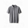 Belugga Ribbed Knit Polo — Grey