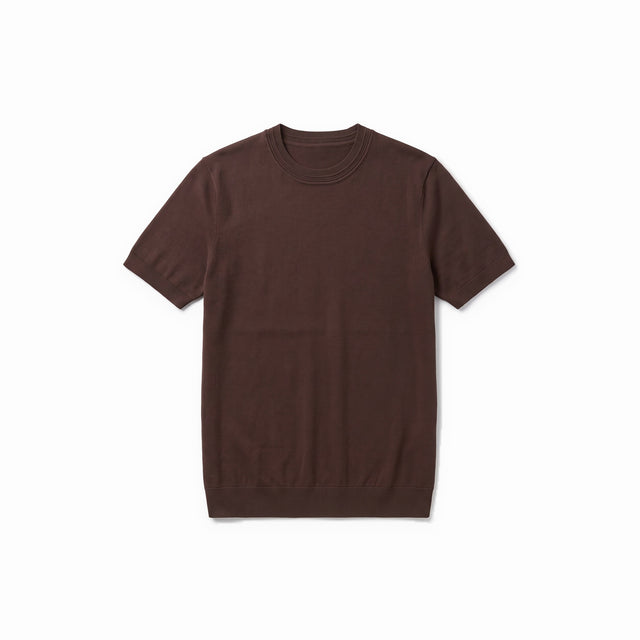 Belugga Fine Knit Tee — Brown