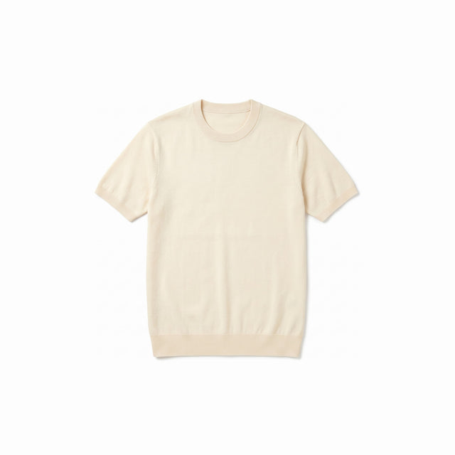 Belugga Fine Knit Tee — Cream