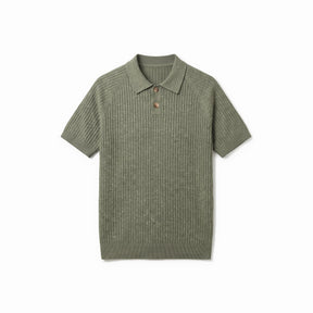 Belugga Heather Knit Polo — Green