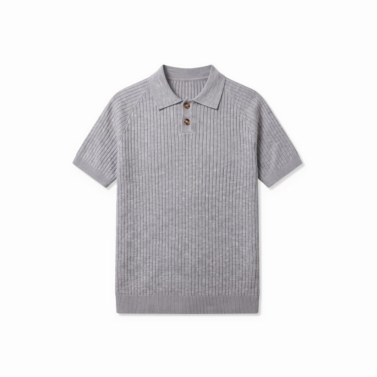Belugga Heather Knit Polo — Grey
