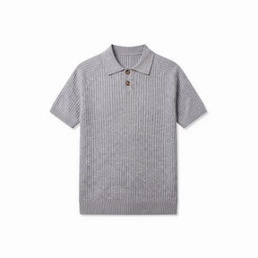 Belugga Heather Knit Polo — Grey
