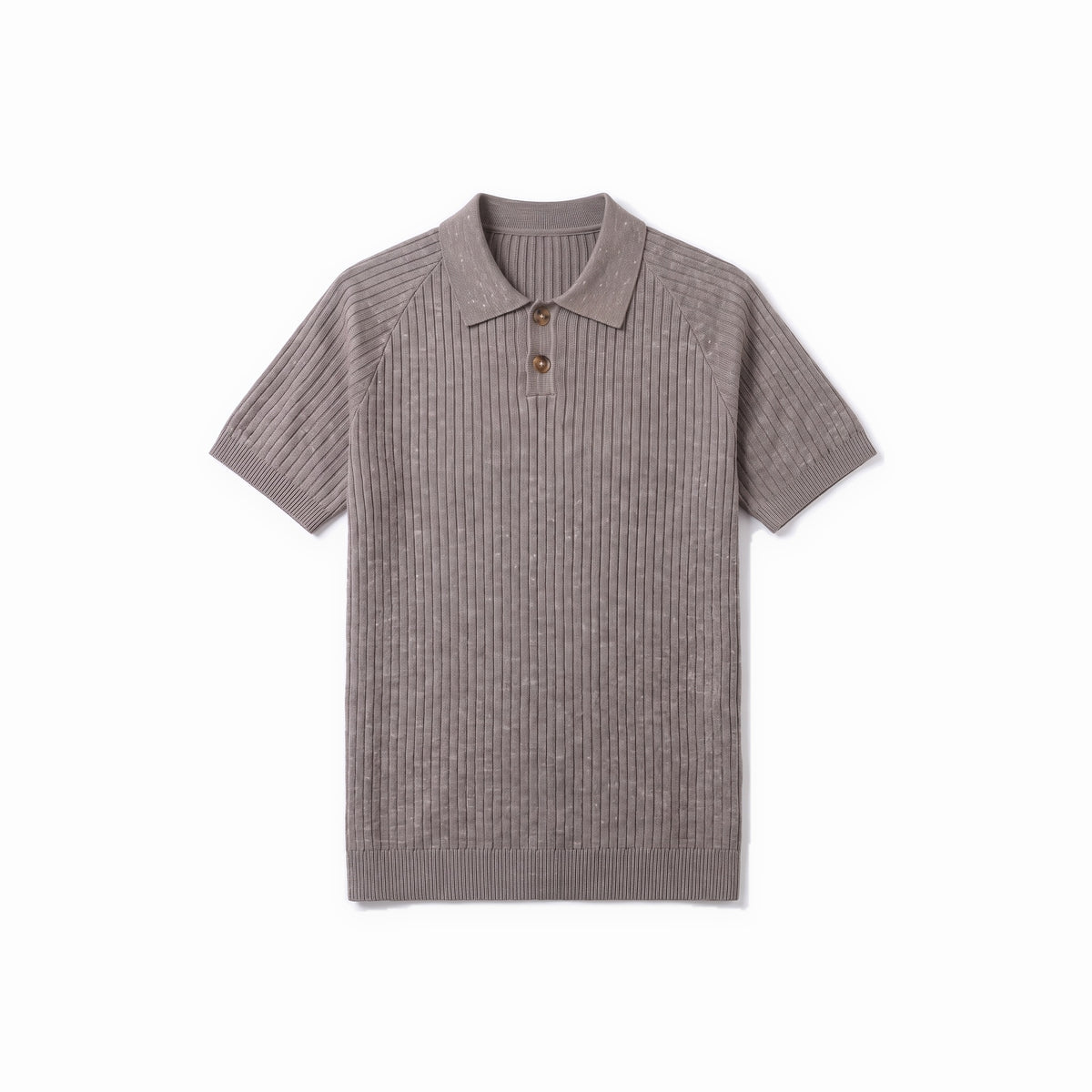 Belugga Heather Knit Polo — Mauve