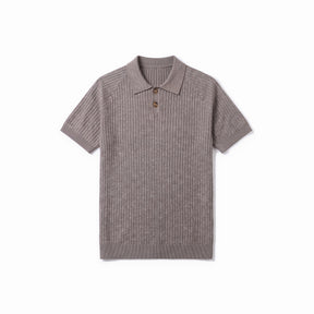 Belugga Heather Knit Polo — Mauve