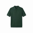 Belugga Stitch-Trim Ribbed Polo — Dark Green