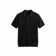 Belugga Textured Knit Polo — Black
