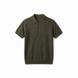 Belugga Textured Knit Polo — Dark Olive