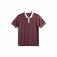 Belugga Tipped Knit Polo — Burgundy