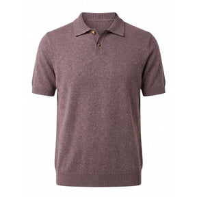 Belugga Heather Knit Polo — Mauve