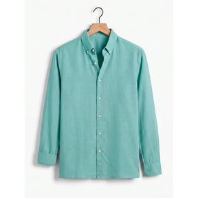 Belugga Linen Shirt — Aqua