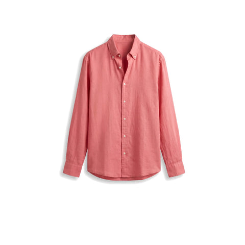 Linen Shirt — Coral Pink