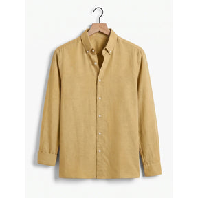 Belugga Linen Shirt — Mustard