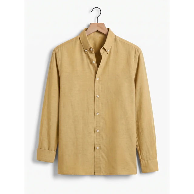 Belugga Linen Shirt — Mustard