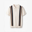 Belugga Retro Stripe Knit Polo — Cream