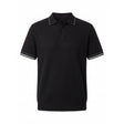 Belugga Stitch-Trim Ribbed Polo — Black