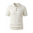 Belugga Stitch-Trim Ribbed Polo — White