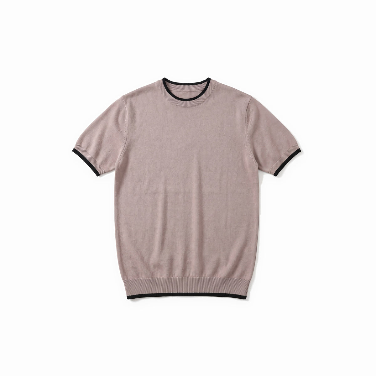 Belugga Tipped Knit Tee — Taupe