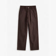 Belugga Linen Trouser, Button Waist — Dark Brown