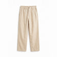 Belugga Linen Trouser, Button Waist — Dark Cream
