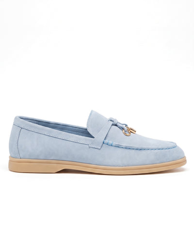 Belugga Women's Loafer — Sky Blue Suede