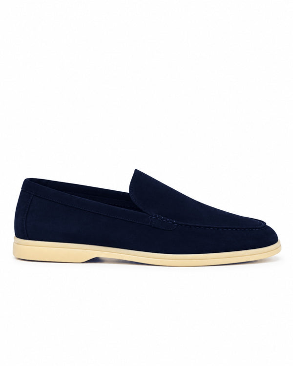 Belugga Terra Loafer — Navy suede, beige sole