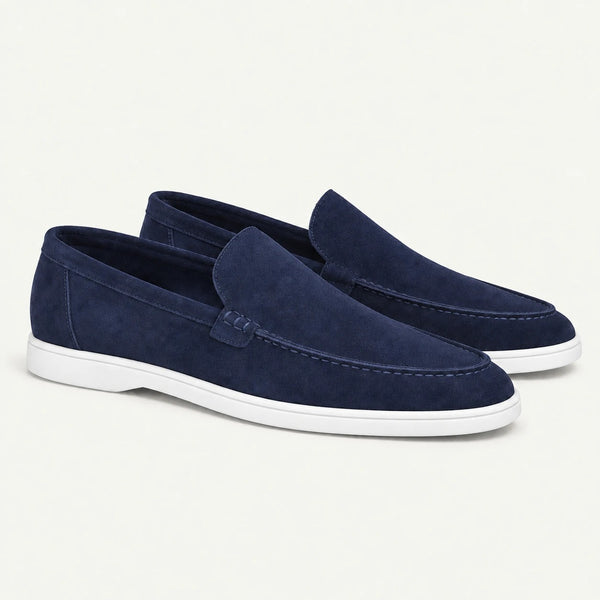 Terra Loafer — Navy Suede, White Sole