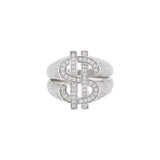 Iced-Out Dollar Sign Ring