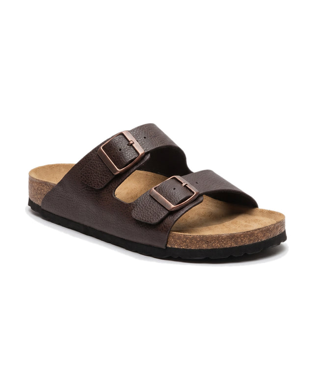 Belugga Sandal — Dark Brown Leather-look