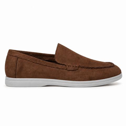 Terra Loafer — Tobacco, Light Grey Sole